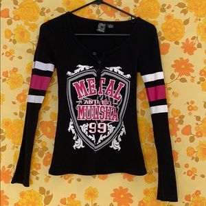 Hot Pink and Black Metal Mulisha Thermal Too